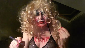 Sissy fuckpig fag cumdump, cock craving Sarah Millward, fucks herself with 8 inch dildo, smokes and uses mouth and nose for ashtray degradation