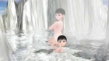 【混浴】【温泉女子】レオ　アニメ女子が秘境で混浴してみた【タオルなし】