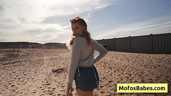 Hot blonde suck dick in the car and show her sexy butt on the beach - Sahara Skye, Charles Dera