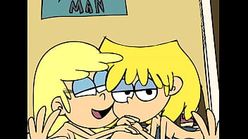 Leni and Lori Loud sucking - Minus8