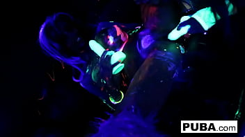 Black Light Rainy Night with Abigal Mac &amp_ Ava Addams