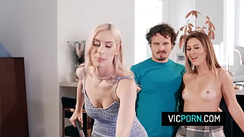 Hot brunette babe Paige Owens likes to share boyfriend'_s big cock with her bestie Kay Lovely