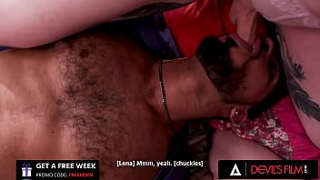 DEVILS FILM - Wild Trans Sandwich With Gorgeous Trans Girls Ariel Demure And Lena Moon