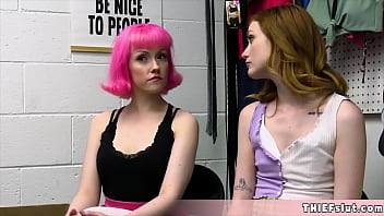 Evie and Scarlet were caught in the shopping mall and now both of these cuties need to fuck