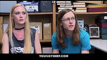 Skinny Shoplifter Fucked By Guard In Front Of Her Boyfriend - Emma Starletto