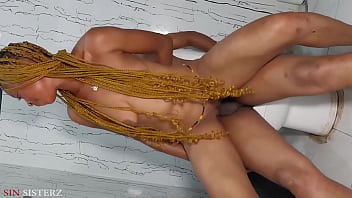 I seated on his dick in the bathroom