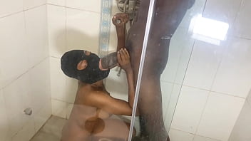 Fucked hardcore by monster bbc she deepthroat in the shower  and moaned loud making our neighbors horny too