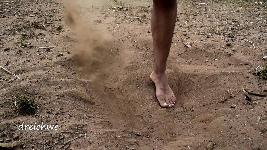 feet in the hot sand