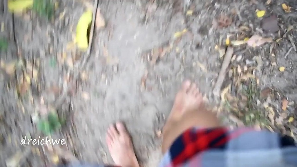 walking through the countryside with my feet