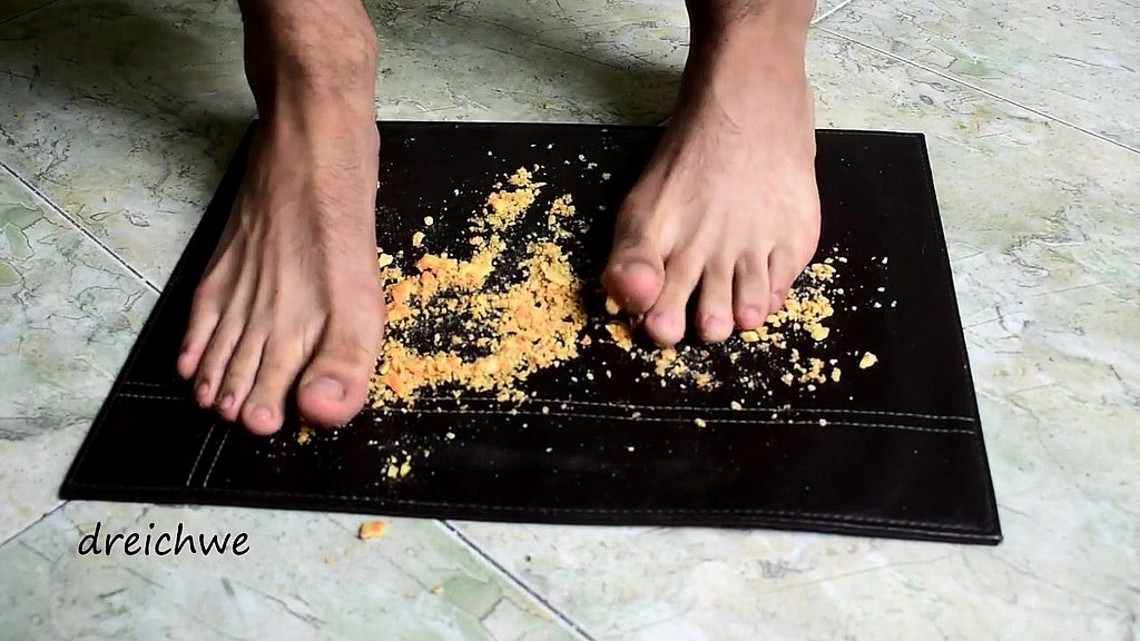 crushing with your feet