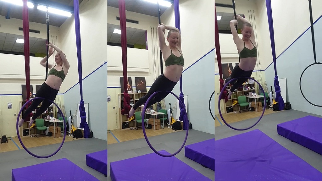 and  superwoman  on the aerial hoop from that time faeriewillow came to class with me :)