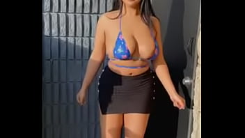 Flashing my titties in the parking lot