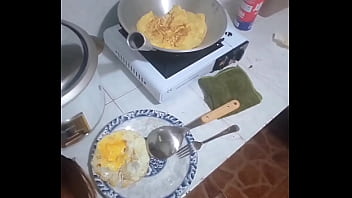 Fuck while Cooking Breakfast
