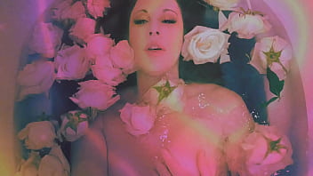 Mesmerizing teasing in water ( bath with roses)