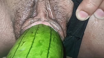 Big orgasm, big dildo in the back door, jets of pleasure