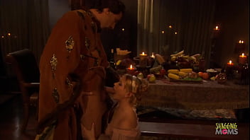 The horny blonde dreaming of anal sex with a big hard dick in the medieval time