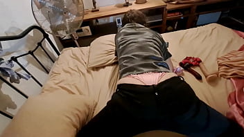 Sexy O2, 1085, II - White Slut Sucking, Rimming, Fucking in Satin Lingerie (Thong, Dress, Stockings, Heels - Satin Set)