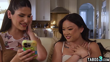 Truth or dare for petite asian teen Lulu Chu ends on a latina trannys cock