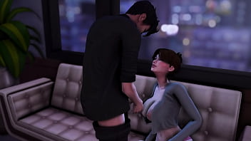 big breasted burnette sucking and riding asian cock sims 4