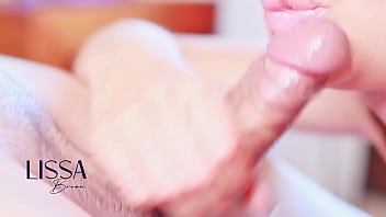 Blowjob and handjob close up