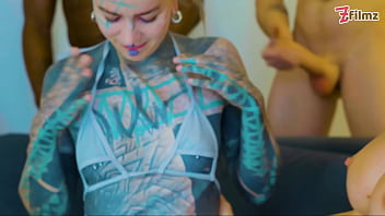 2 hot girls get GANGBANGED by 9 guys - DAP, Double Vaginal, facefuck