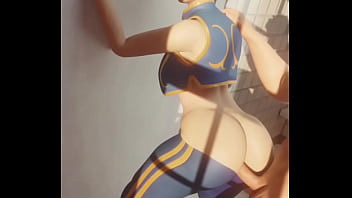 Fortnite chun li doing sneaky sex in bathroom