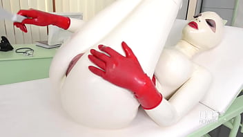 Latex Sex Goddess'_s Self-Spanking and Masturbation Solo