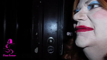 Dirty Gloryhole Booth Butt Fuck and Blowjob by CD Sissy Fiona Fortune