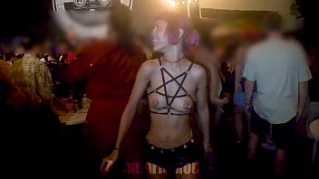 Hairy Babe Dancing Nip Slip Upskirt Public