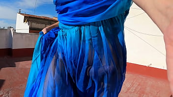 Sissy goddess in sheer dress exercises her gorgeous cock and ass and edge [4K 240 FPS