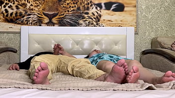 Stepmom jerked off the package'_s dick and spread her ass when he fucked her in anal