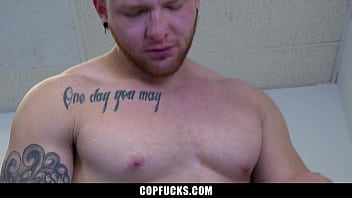 The Brat Boy with Attitude Gets Punished by The Gay Mall Officer - Copfucks