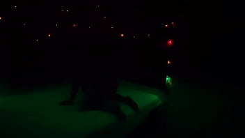 The sensual stepmother shows off her naked body at Christmas