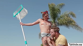 Steve Rickz cant resist the big ass TS pool cleaner