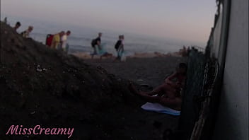 FLASHING my COCK in front of my STEPDAUGHTER in a PUBLIC BEACH and she HELPS me CUMSHOT in front of everyone #2 - REAL SEX RISKY