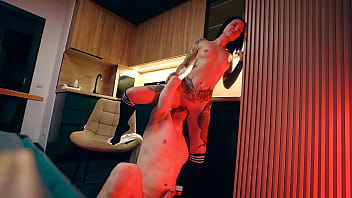 My nerdy step bro got turned on looking at my ass.