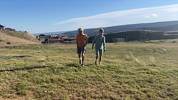 Daddy and his stepsons had hard sex in a tent without a condom