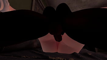 Second Life Black man fucks slutty white woman