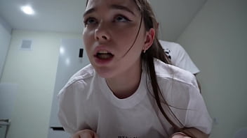 Stepsister made breakfast, had to feed her cum.