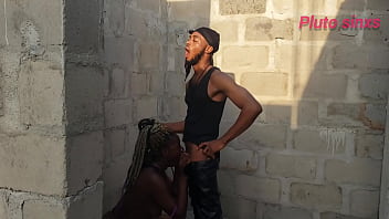 Submissive black slave in bondage sex BDSM Male domination