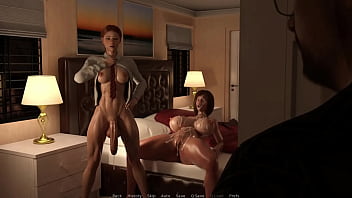 Hotwife tries Huge Monster 15 Inches Futanari Cock while hubby watches her then she Humiliates Him - MILF Breeder Replay - 3D Futanari Hentai Game