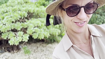 Eating Choco Cake on Diamond Blue Beach SFW