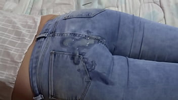 After fucking, I pull up my jeans to receive big cumshots in my ass