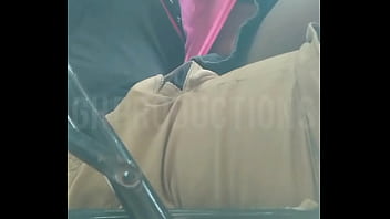 UP SKIRT... playing with an African teen slut I met at the park public making out