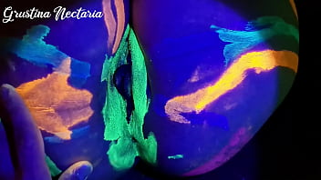 Fucked the wild slim girl in the UV- light