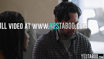 Frustrated cuck fucks ebony stepsister of the dude railing his GF