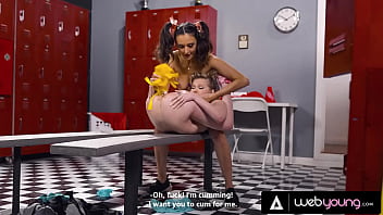 Let'_s See Who'_s The Best Cheerleader! Petites Eliza Ibarra &amp_ Coco Lovelock Turn Feral In Locker Room