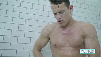 Strong Stud Luke&#039_s Feeling Horny For A Hot Shower In The Bathroom!
