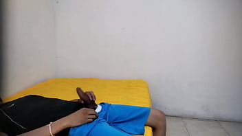 Young guy with good cock masturbating in his aunt'_s room