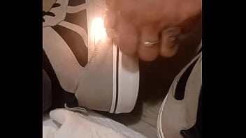 Friend has fun trashing my sneakers